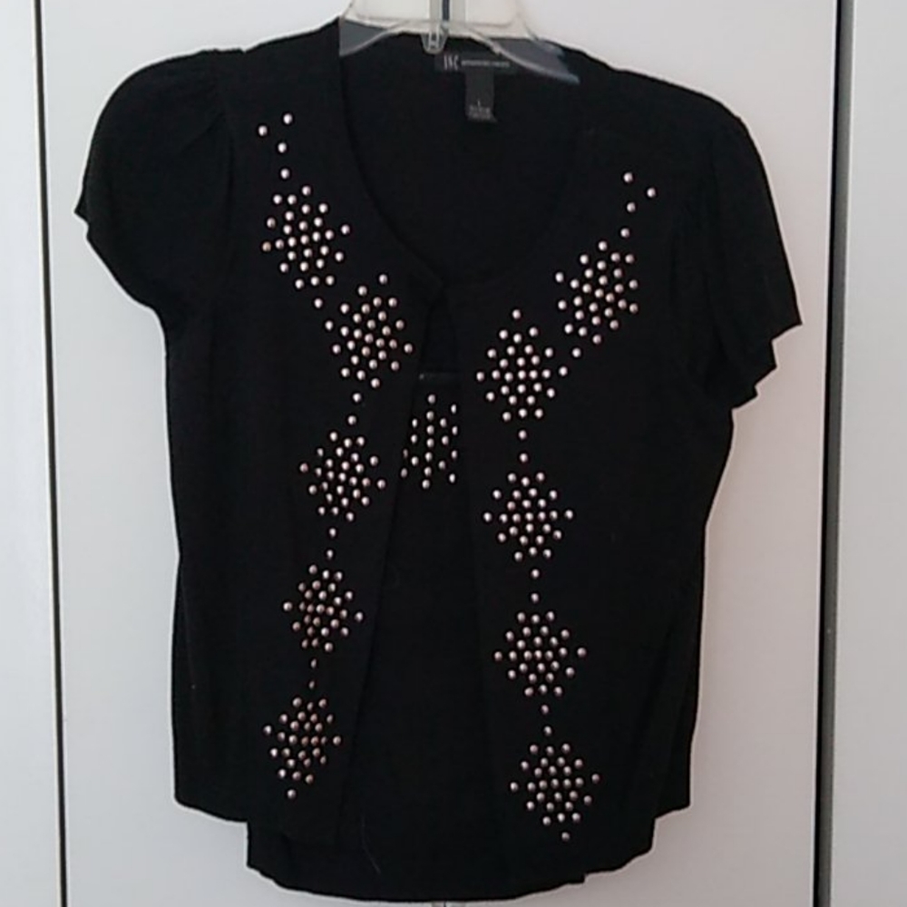 Black Jacket/Tank with Silver Studs